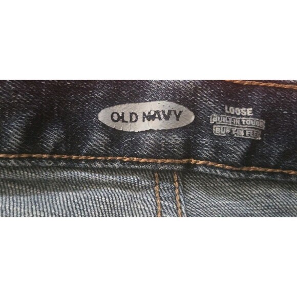 Old Navy Jeans Mens 42W x 30L Straight Leg Denim Blue Jean Built In Tough Flex - Picture 6 of 11